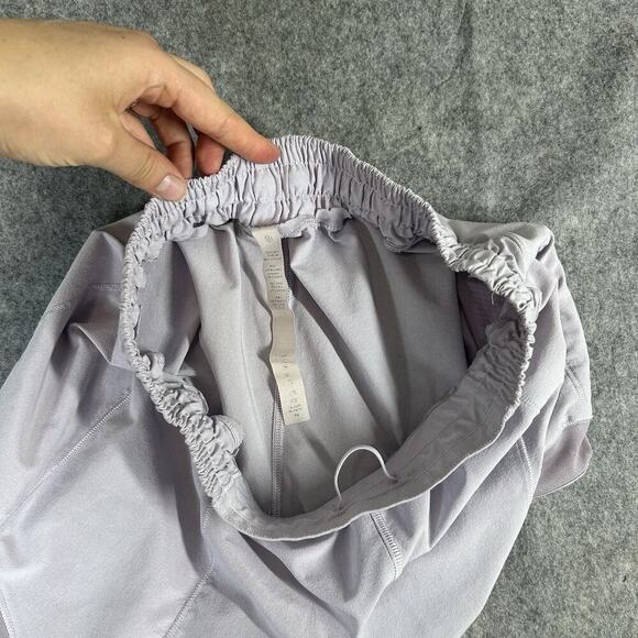 Lululemon Hotty Hot Short Womens 6 Tall Silver Lilac Lavender Running Flaws - Picture 7 of 11